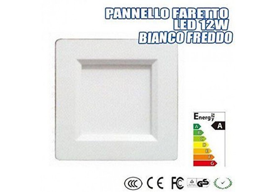 FARETTO PANNELLO LED BIANCO PIATTO SMD 2835 12W ILLUMINA LUCE NATURALE